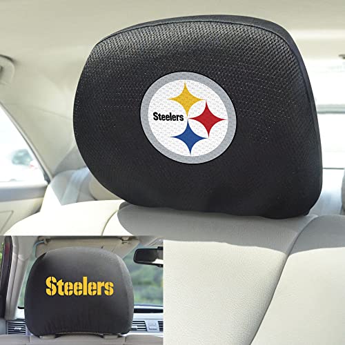 Pittsburgh Steelers Embroidered Headrest Cover Set - 10" x 14"