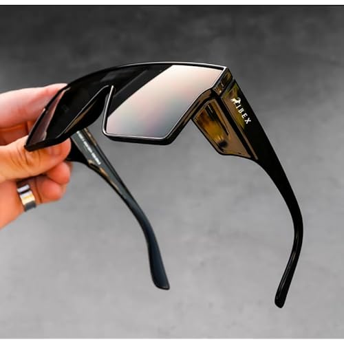 IBEX The LAYBACK Safety Sunglasses, ANSI Z87+ Certified, Shatter-proof, Ultra UV 400 Protection, Black Lenses, Flexible Black Frame, Men, Women, Outdoor/Sports, Surf, Construction, Work, PPE