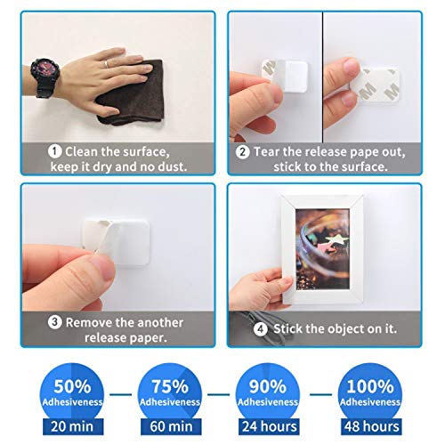 100 PCS Adhesive Replacement Kit Double-Sided Foam Tape High Bond Dots Conformable Acrylic Glue Strong Pad Mounting Tape Adhesion for Wall Surface Balloon Leather Rubber Mirror Face, White