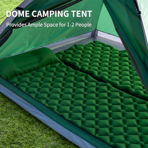 JELUCAMP 2-Person Dark Green Dome Tent Lightweight Waterproof Camping Shelter