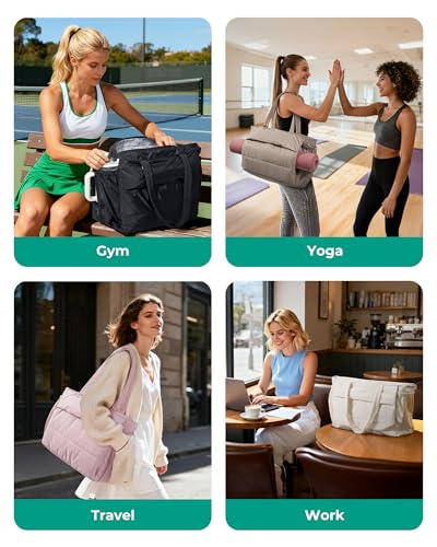 Yoga Pilates Tote Bag for Women - Camel, Lightweight & Waterproof Sling Bag
