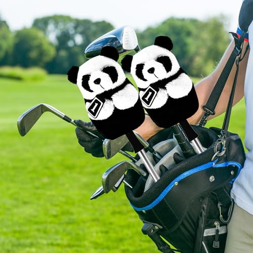 Panda Golf Driver Head Cover - Plush Animal Golf Club Protector for Men & Women