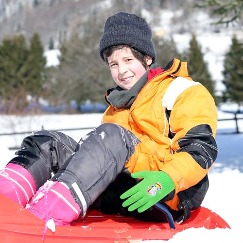 6 Pairs Kids' Winter Gloves - Stretchy Warm Knit Gloves - Color 10