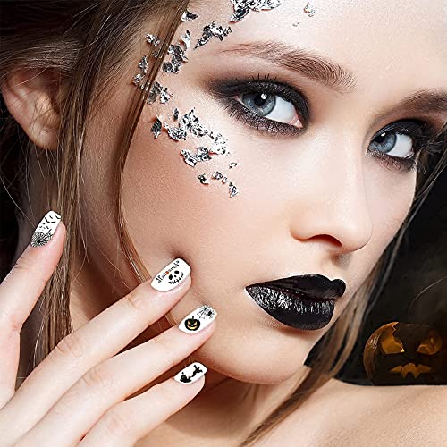 Halloween Nail Decals - 1500 Pcs Self-Adhesive Stickers, 12 Sheets