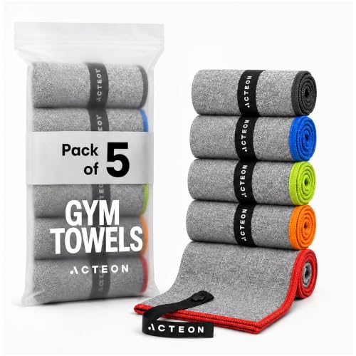 Microfiber Gym Towels - Quick Dry Odor-Free 5 Pack - 16x30.5 Inch