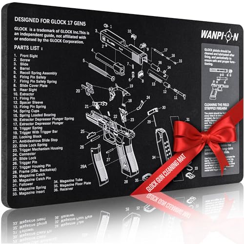 20x12 Inch Gun Cleaning Mat - 6mm Thick Non-Slip Pistol Maintenance Pad