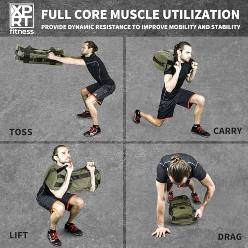 Heavy Duty Workout Sandbag with 7 Handles - Army Green/Black/Camo