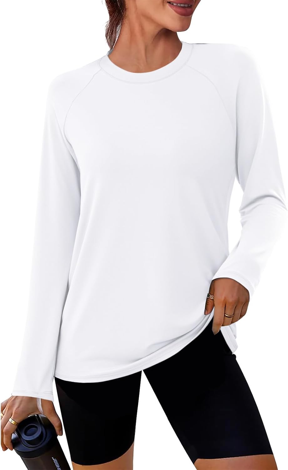 WIHOLL Long Sleeve Workout Tops for Women - UPF 50+ UV Protection | Quick Dry Athletic Shirt