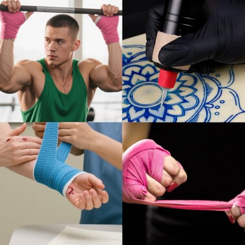 12 Pack Self-Adhesive Cohesive Bandage Wrap - 1 Inch x 5 Yards