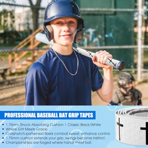Baseball Bat Grip Tape - 1.75mm Precut Full Adhesive - White