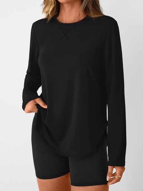 AUTOMET Women's Long Sleeve Workout Tops - Quick-Dry Gym Shirts with UPF 50+ UV Protection | Ideal for Running & Hiking