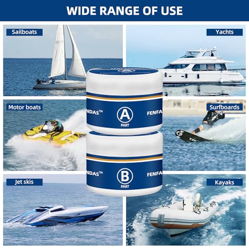 Marine Fiberglass Repair Kit with Color Matching for Boats