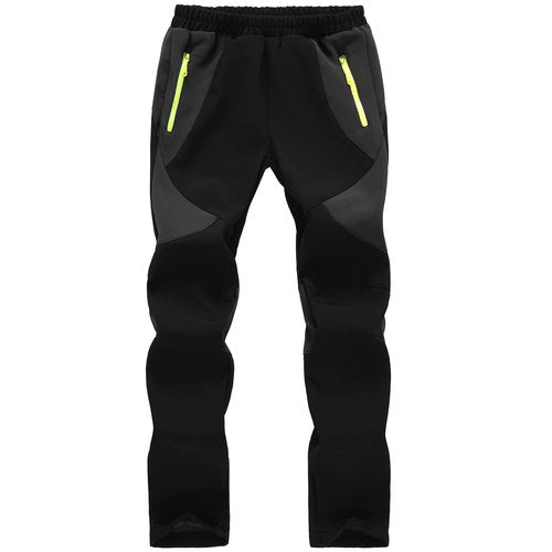 nayjury Kids Boys Girls Hiking Snow Ski Pants Waterproof Winter Warm Elastic Waist Pants Fleece Lined with Zipper Pockets#16012-Grey M,6-7Years
