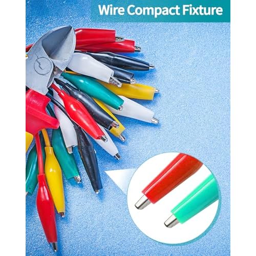 100 PCS Metal Alligator Clip, 35mm Spring Clamps Test Line Crocodile Clip Silver Tone Alligator Clips Nickel Plated Crocodile Clamps, Used In Laboratory Electric Testing Work And Cable Lead