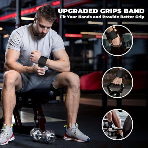 Padded Neoprene Weightlifting Straps for Power Lifting - Black