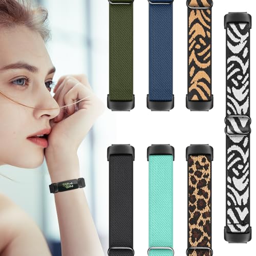 Soft Elastic Nylon Loop Band for Fitbit Inspire 3 - Black