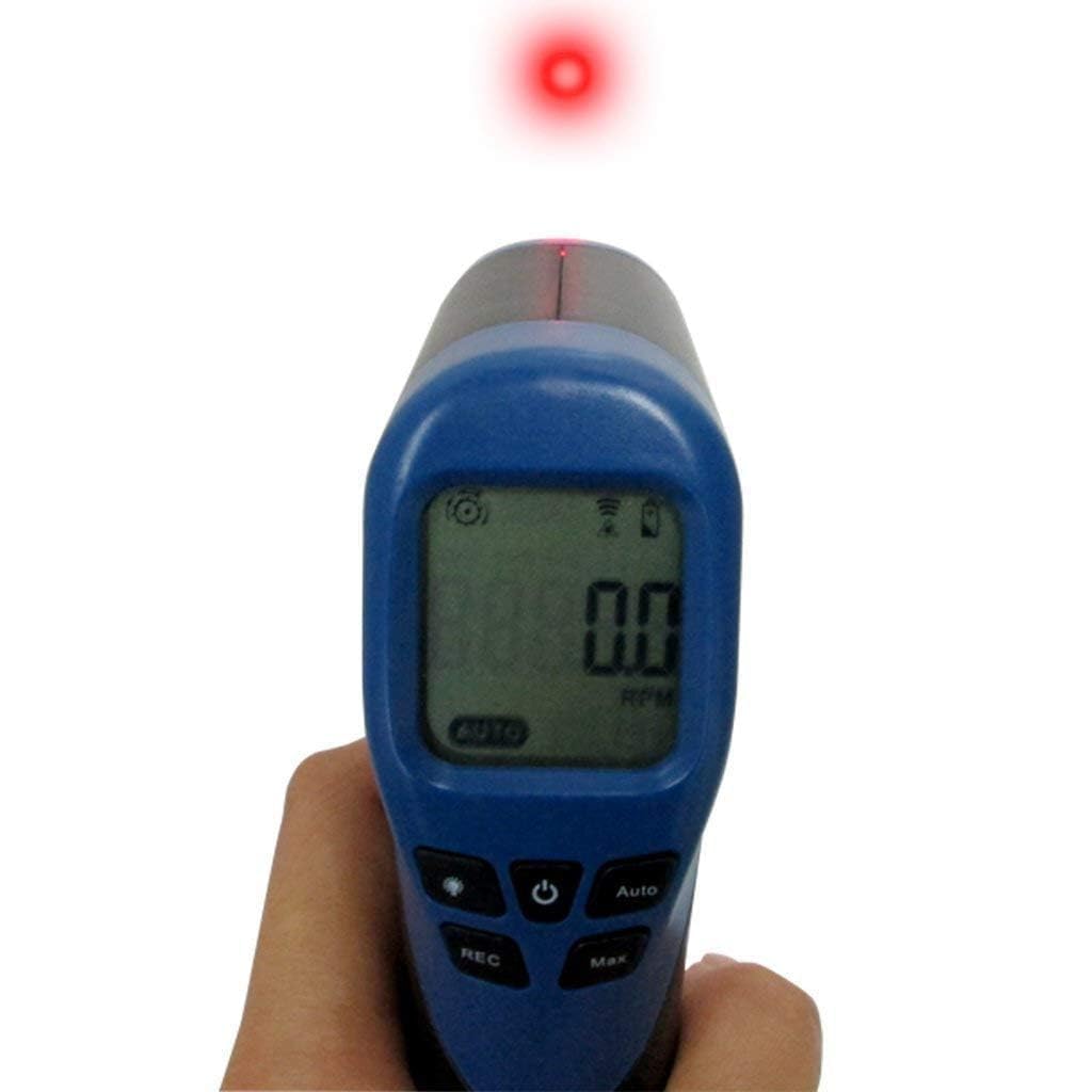 Skiennix Handheld Digital Laser Tachometer - Non-Contact RPM Meter with 10 Reflective Tapes | Measuring Range 2.5-99999 RPM