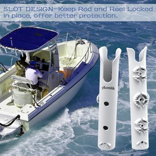 Wall Mounted Fishing Rod Holder Tube - ABS Marine Grade Rack - 1-Pole White