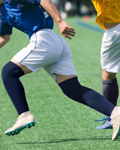 High Football Socks - Medium Size - Blue and White
