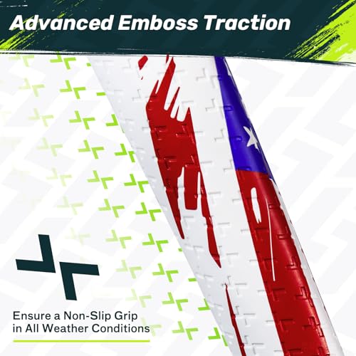 Golf Putter Grip - Midsize Pistol Shape, Anti-Slip, USA Flag Series - Red/White