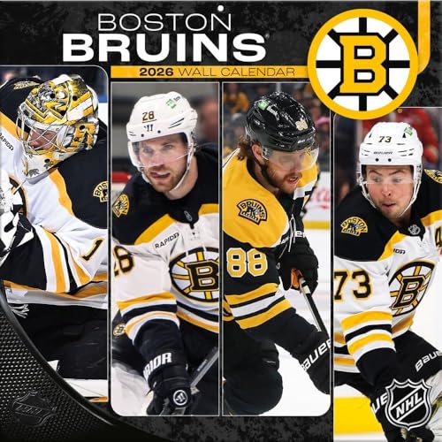 Boston Bruins 2026 Wall Calendar - 12x12 Monthly Schedule