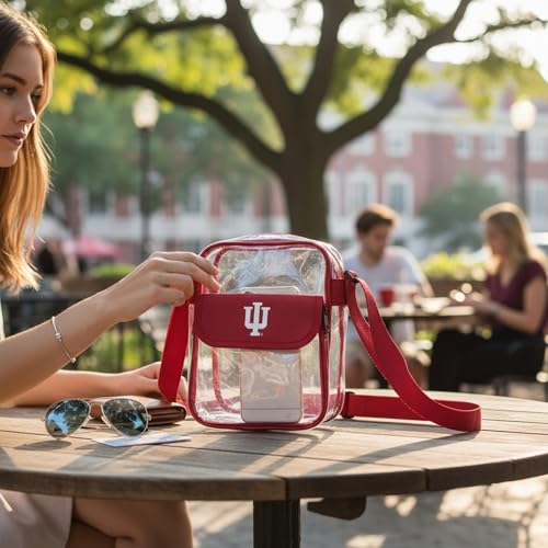 10-Inch Transparent Crossbody Bag - Hands-Free Purse - Indiana