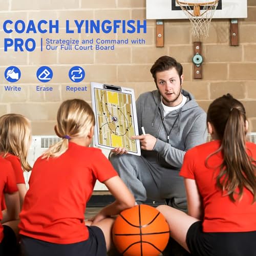 Double-Sided Basketball Coaching Clipboard - Dry Erase Tactical Board