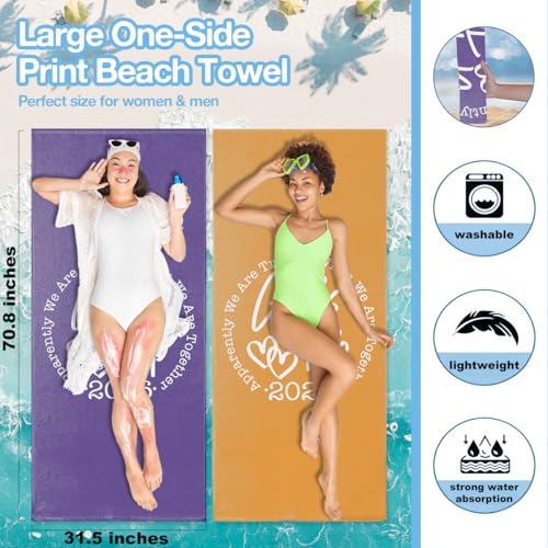 2025 Girl Trip Microfiber Beach Towels 2 Pack - Summer Vacation Gift Set