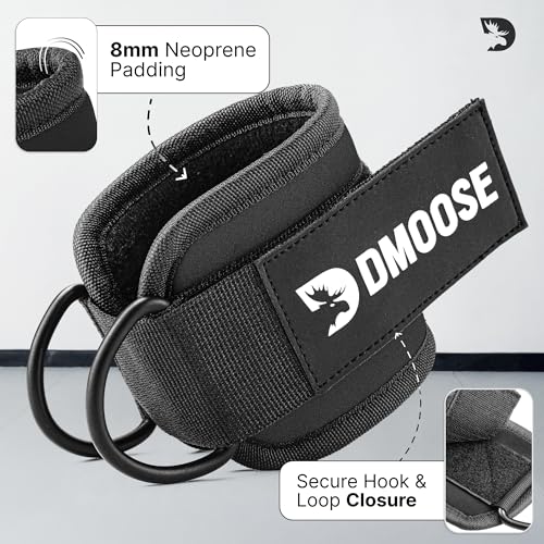 Ankle Strap for Cable Machine - Premium Padded Workout Cuffs