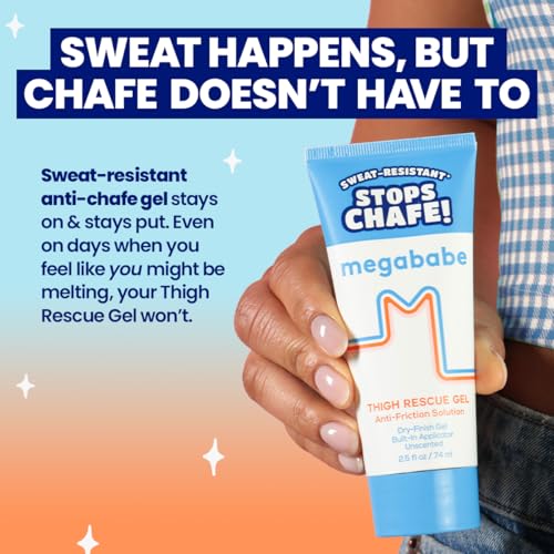 Thigh Rescue Gel - Anti-Chafe, Sweat-Resistant, 2.5 fl oz