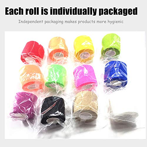 12 Pack Self-Adhesive Bandage Wrap - 2" x 5 Yards