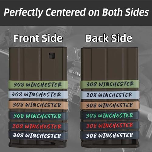 308 Winchester Magazine Marking Bands - 12 Pack OD Green-Black
