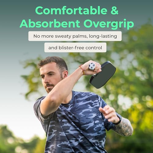 Pickleball Paddle Grip Tape - Non-Slip Absorbent Overgrip, Black - 3-Pack