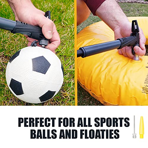Mini Bike Pump - Portable Frame Pump with Smart Valve - Inflator for Balls