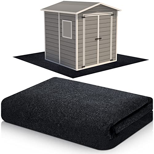 Haull Outdoor Storage Shed Floor Moat Waterproof Outdoor Carport Mat Thickened Soft Patio Furniture Pad Washable with Non Slip Backing, Storage Shed Not Included(6 x 8.2 ft)