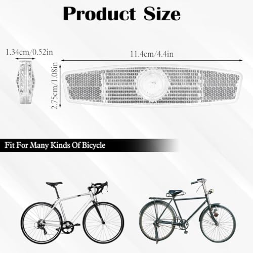 2 Pcs Portable Bicycle Wheel Reflectors - 4.49 x 1.08 x 0.53"