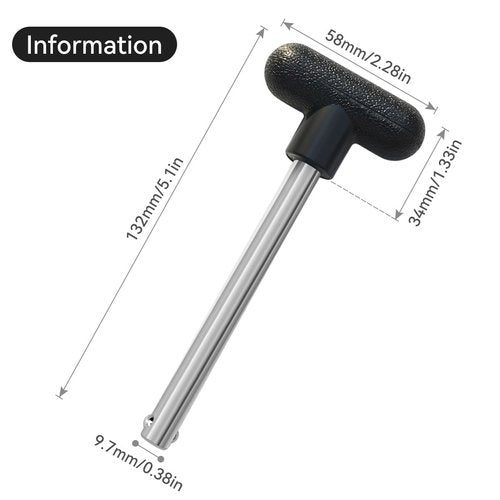 CYBEOE 3pcs Weight Stack Pin - 3/8 Inch Diameter 4 Inch Locking Space - Gym Pins for Weight Stack Fit Most Machines - Easy to Operate Drop Set Pins for Home Commercial Gym