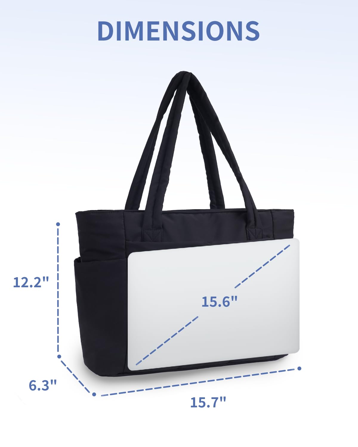 Wandering Nature Tote Bag for Women, Puffy Handbags for Work, Travel, Nurse