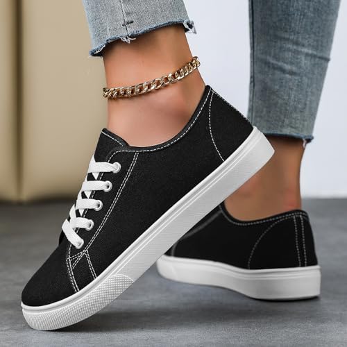 Slip-On Canvas Sneakers for Women - Comfortable Lightweight 6.5