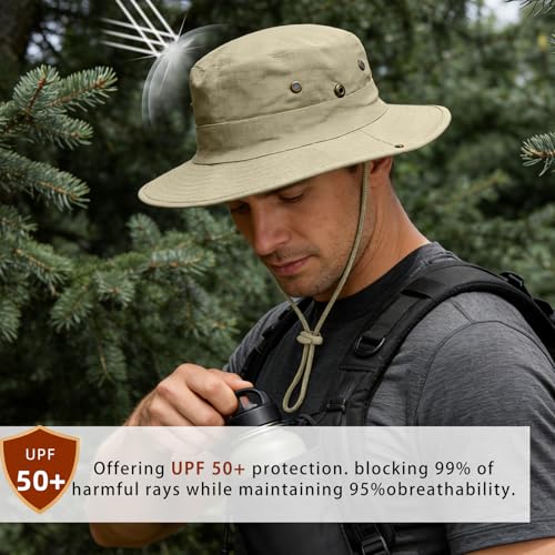 Sun Hats for Men Women Safari Hat Foldable Fishing UPF 50+ Bucket