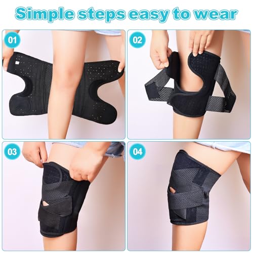 Knee Support Brace with Patella Gel Pad & Side Stabilizers - Breathable - X-Large