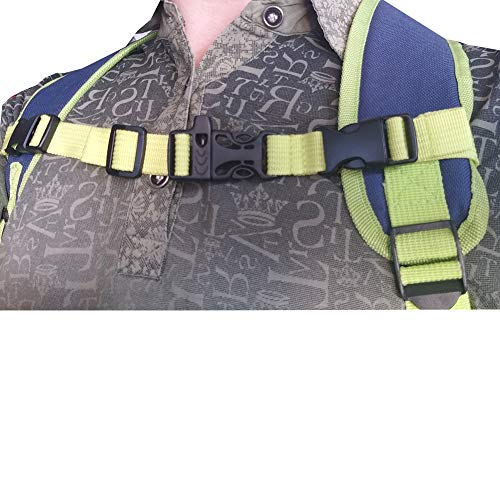 Adjustable Nylon Backpack Chest Strap - Universal Fit (Green)