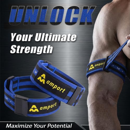 Amport Occlusion Bands 4-Pack: 2" Arm & 3" Leg BFR Straps with Quick-Release Buckle