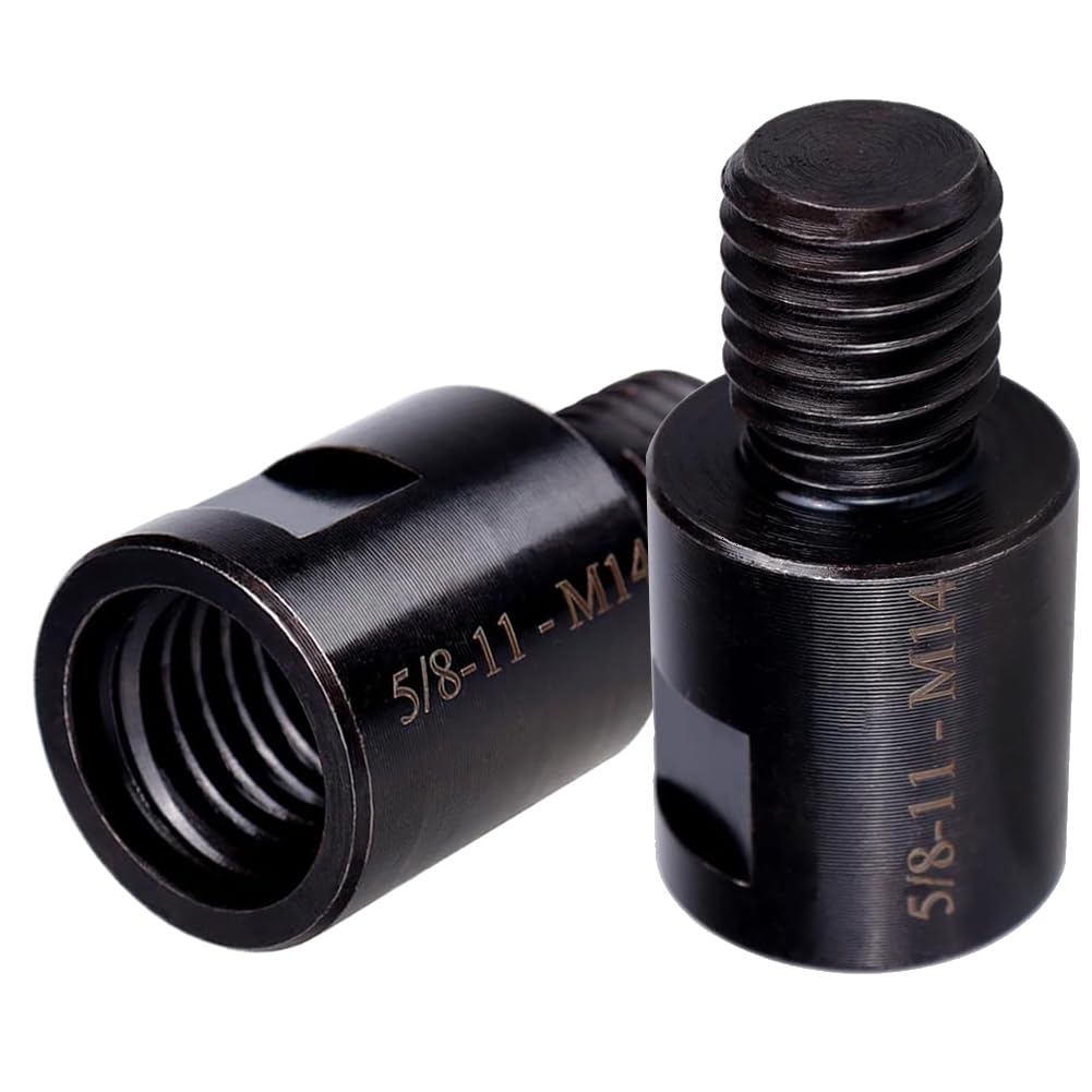 Saipe 2Pcs Angle Grinder Converter Adapters 5/8"-11 Female to M14/M10 Male, Attachments Interface Connector Thread for Polisher Drill Bit Connecting Tool