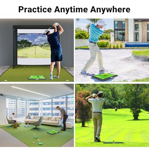 GearJoy Heavy Base Suede Golf Practice Mat for Backyard, Office & Garage—Premium Turf Training