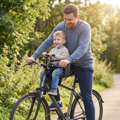 Front-Mounted Child Bike Seat with Cup Holder - For 10 Months to 4 Years Old