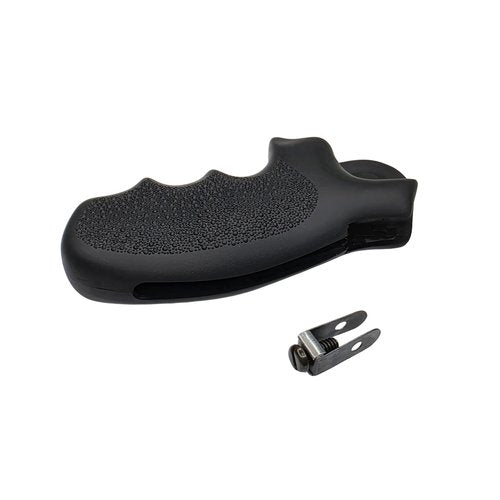 Hogue OverMolded Rubber Full Size Grip for S&W K & L Frame Round Butt, 500, 460, & Governor Model, Black - 19000