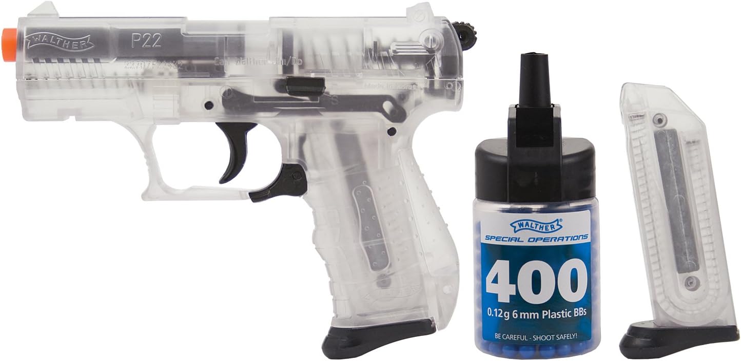 Walther P22 Airsoft Gun - 6mm BB Pistol with Realistic Blowback Action