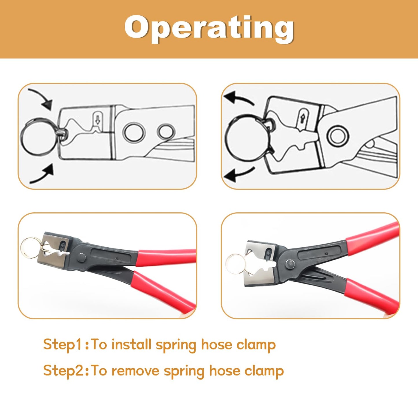 zDwfDc Clic and Clic-R Hose Clamp Pliers Maintenance Tools for Automobile