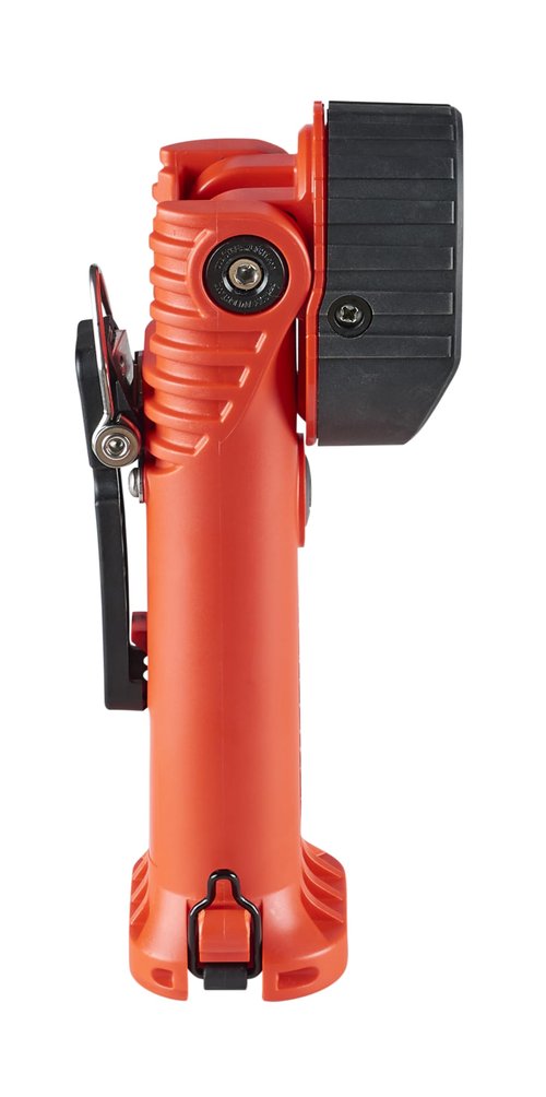 Streamlight 91800 Survivor Pivot 325-Lumen Right Angle Articulating Dual Beam Flashlight with Alkaline Batteries and Clip, Orange